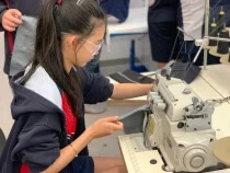 Sewing in Design Technology Workshop at Stamford American HK