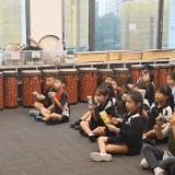 Interactive elementary music class at Stamford HK