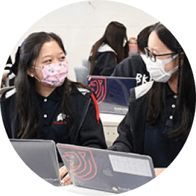 Caring middle school students at Stamford American HK
