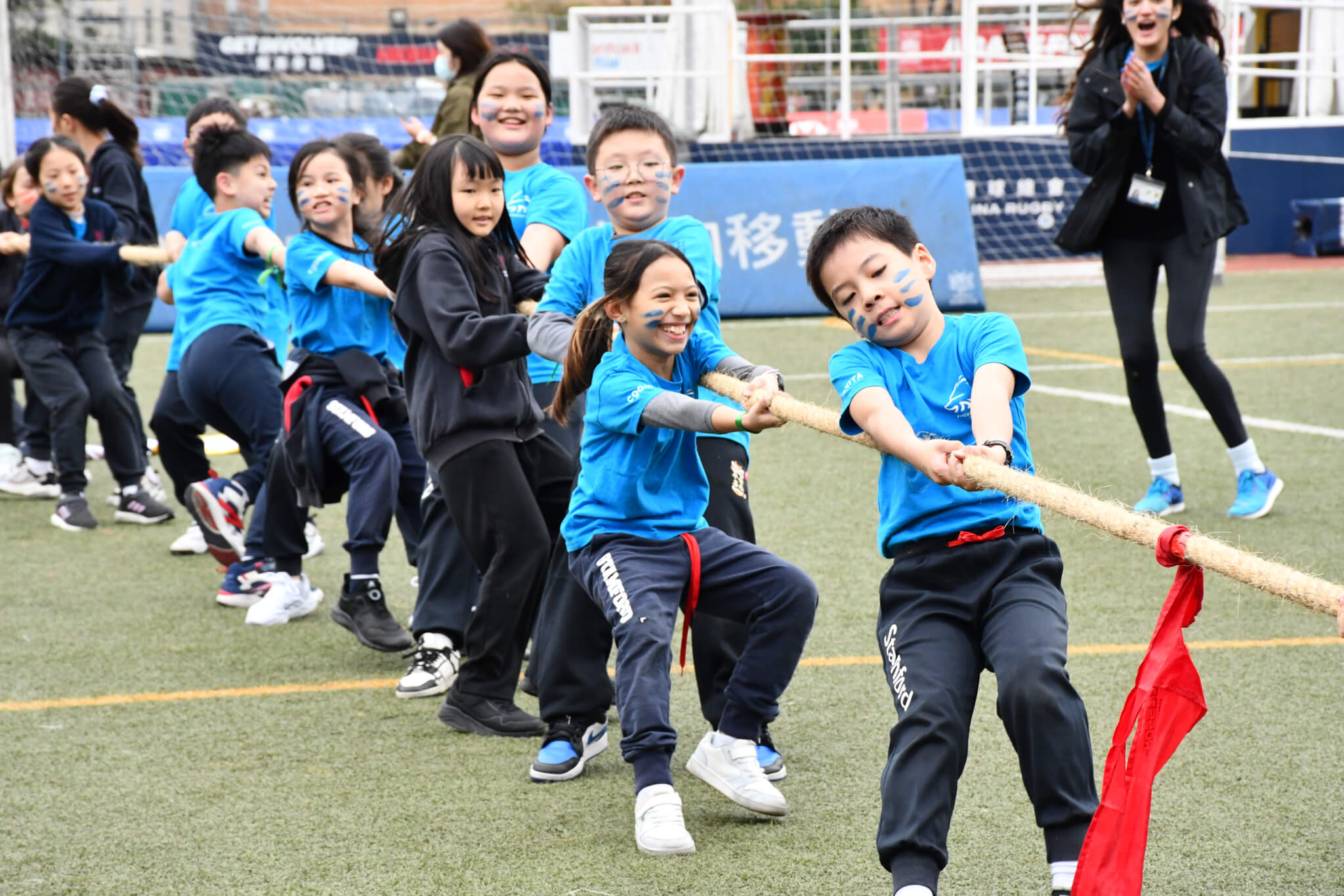 children playing at a sports day
